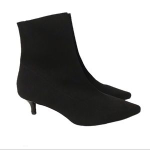 Anthropology Elysess black Sock booties 9 9.5